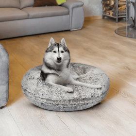 Bagel Bed (Color: Frosted Snow, size: LG - 42")