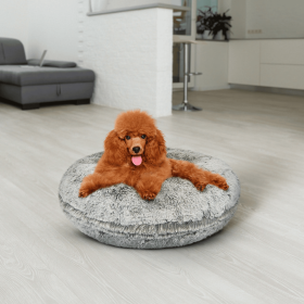 Bagel Bed (Color: Frosted Snow, size: MD - 36")