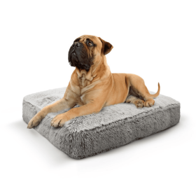Rectangle Bed (Color: Frosted Snow, size: XL - 56" x 41")
