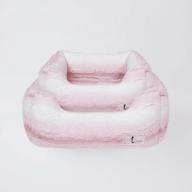 Cashmere Dog Bed (Color: Pink Fawn, size: large)