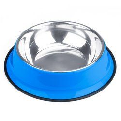 Blue Stainless Steel Dog Bowl (size: 72 Oz)