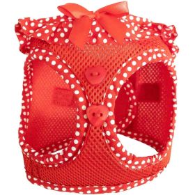 American River Choke Free Dog Harness Polka Dot Collection (Color: Red Polka Dot, size: XX-Small)