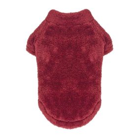 Soft Plush Pullover (Color: Burgundy, size: 3X-Large)