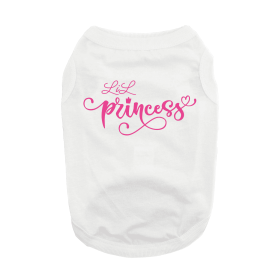 Lil Princess Dog Shirt (Color: White, size: medium)